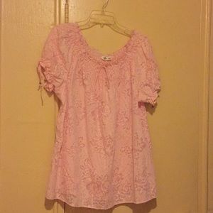 Pink flowered top